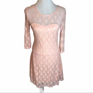 Abody Lace Dress, Blush, XLarge